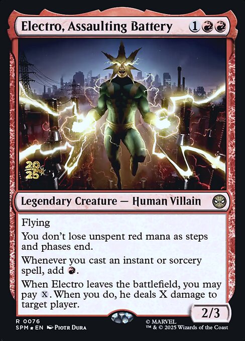 Electro, Assaulting Battery - Foil - Prerelease Promo