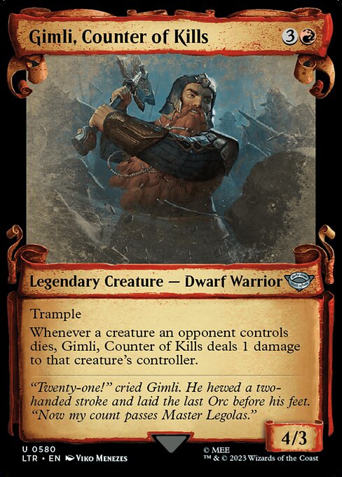 Gimli, Counter of Kills - Silver Foil