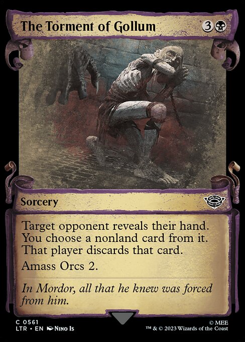 The Torment of Gollum - Silver Foil