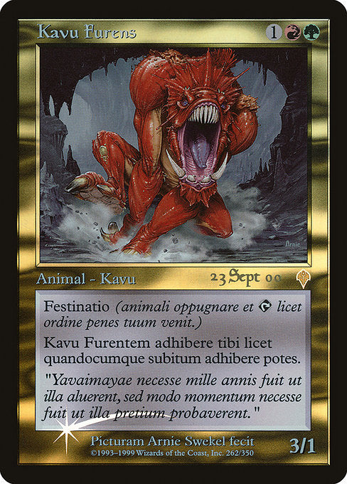 Raging Kavu - Foil - Prerelease Promo