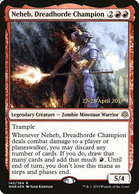 Neheb, Dreadhorde Champion - Foil - Prerelease Promo
