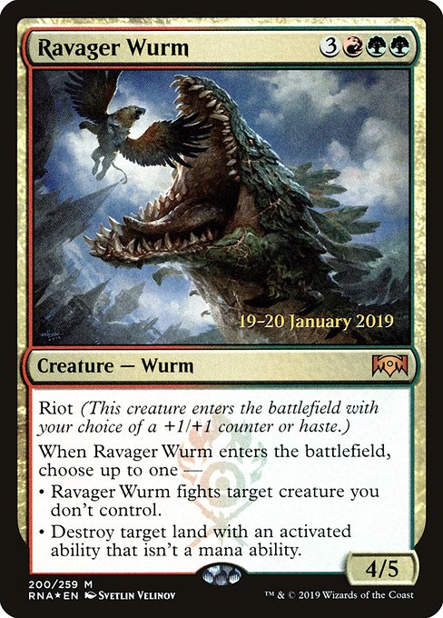 Ravager Wurm - Foil - Prerelease Promo