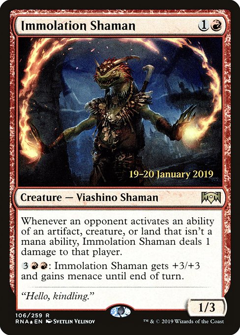 Immolation Shaman - Foil - Prerelease Promo
