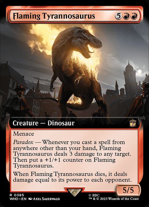 Flaming Tyrannosaurus - Foil