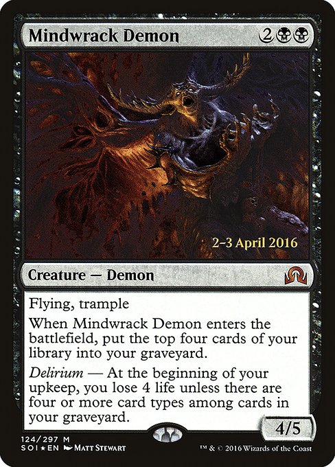 Mindwrack Demon - Foil - Prerelease Promo