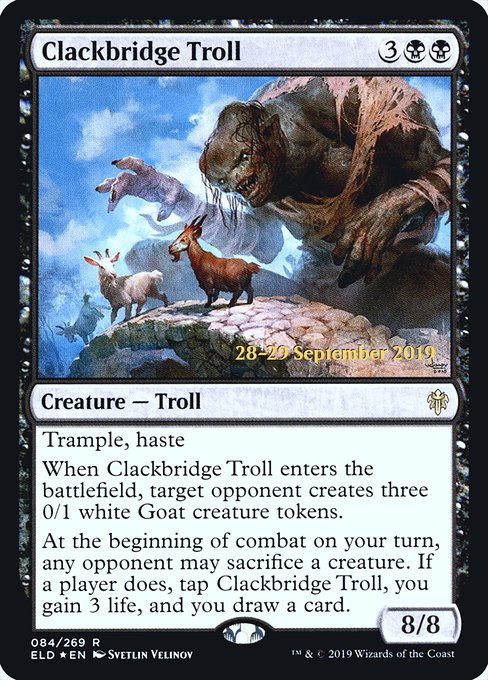 Clackbridge Troll - Foil - Prerelease Promo