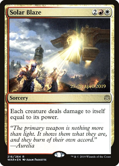 Solar Blaze - Foil - Prerelease Promo