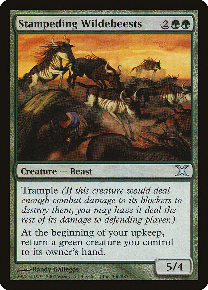 Stampeding Wildebeests - Foil