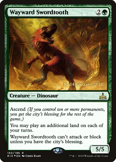 Wayward Swordtooth - Foil - Prerelease Promo
