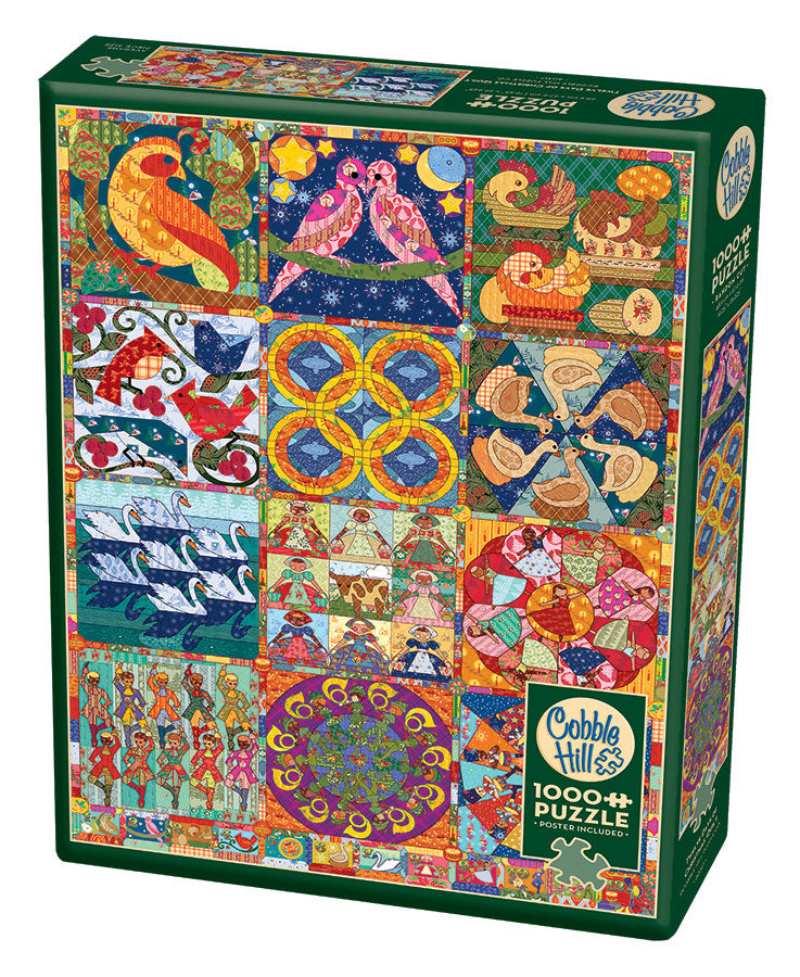 1000 - Twelve Days of Christmas Quilt