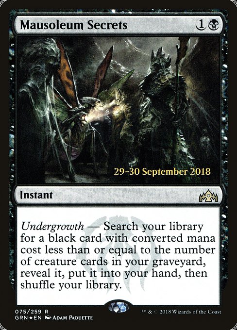 Mausoleum Secrets - Foil - Prerelease Promo