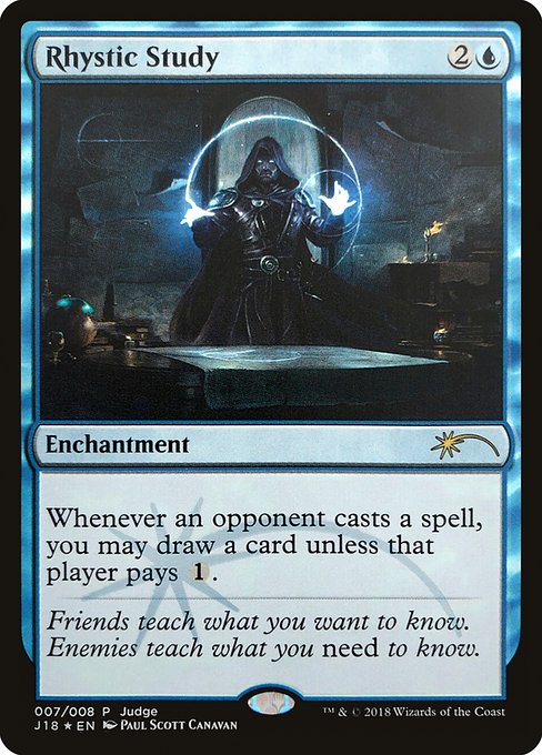 Rhystic Study - Foil - Judge Promo