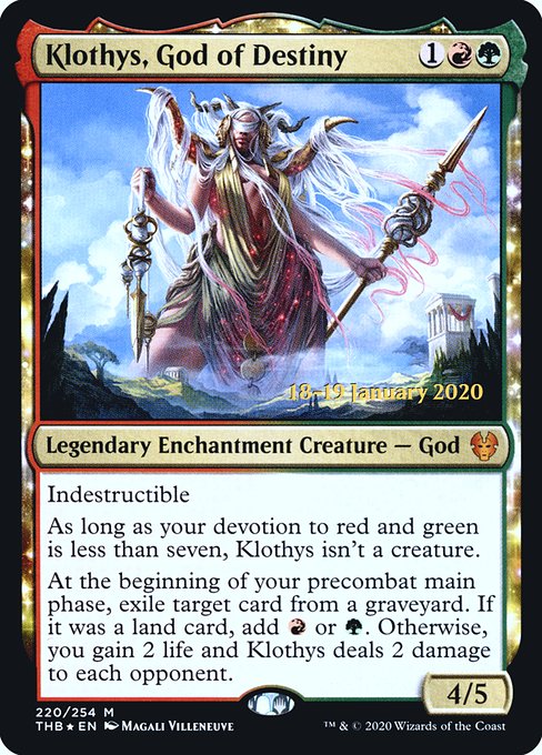 Klothys, God of Destiny - Foil - Prerelease Promo