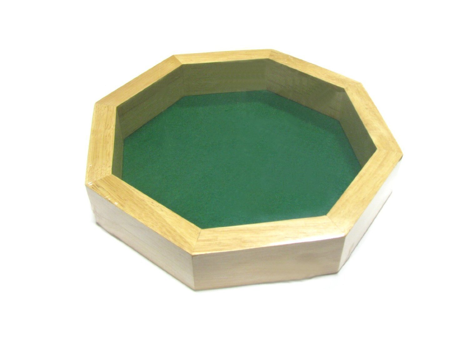 10" Wood Octagonal Dice Tray