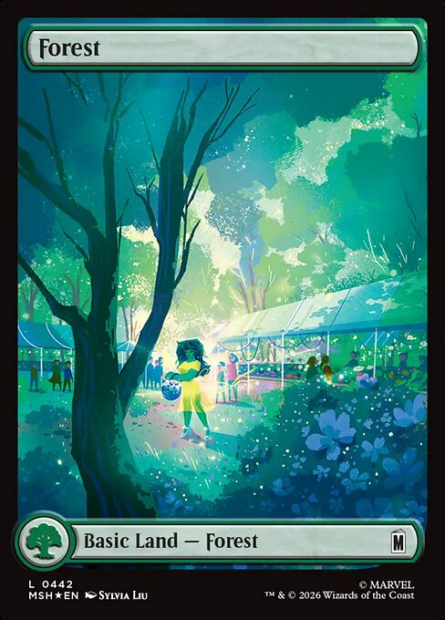 Forest (442) Full Art - Surge Foil