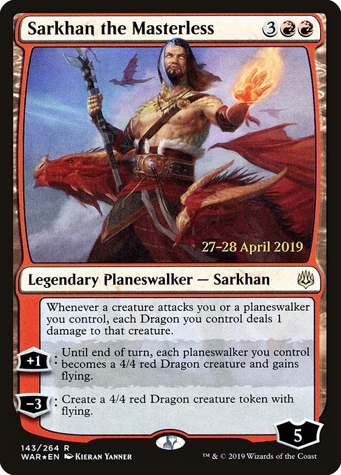 Sarkhan the Masterless - Foil - Prerelease Promo