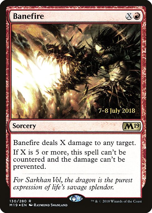 Banefire - Foil - Prerelease Promo