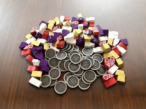 Wyrmspan Upgrade - Metal Coins & Wooden Pieces
