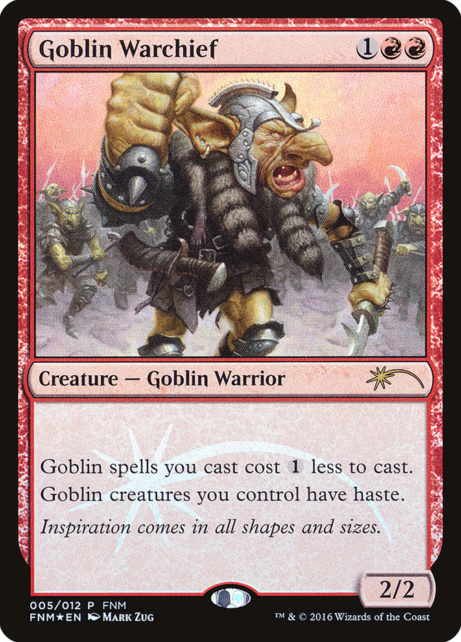 Goblin Warchief - Foil - FNM Promo