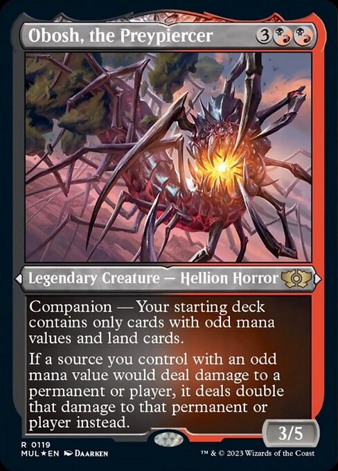 Obosh, the Preypiercer - Foil-Etched
