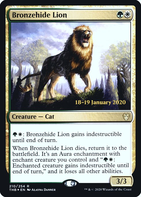 Bronzehide Lion - Foil - Prerelease Promo