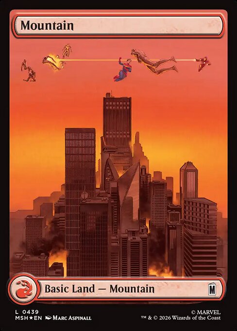 Mountain (439) Full Art - Surge Foil