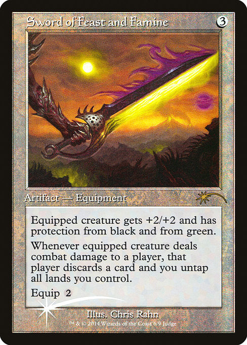 Sword of Feast and Famine - Foil - Judge Promo