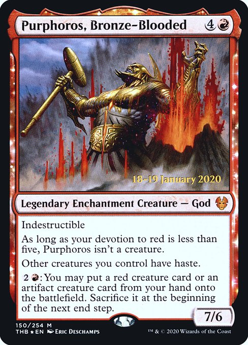 Purphoros, Bronze-Blooded - Foil - Prerelease Promo