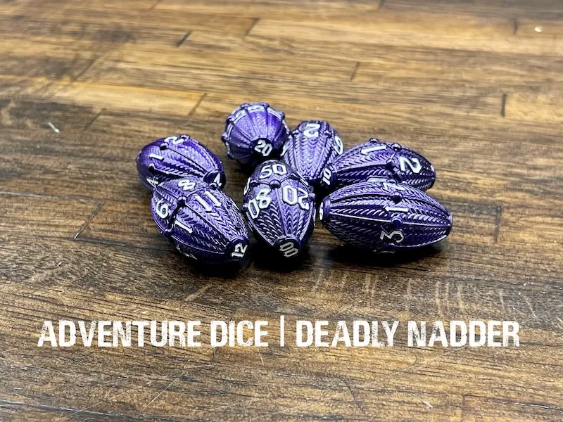 Metal RPG Dice Set - Deadly Nadder