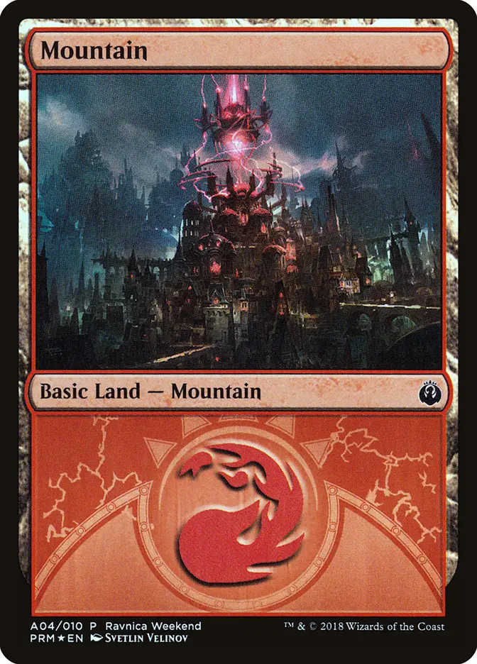 Mountain (A04) - Foil - Ravnica Weekend Promo