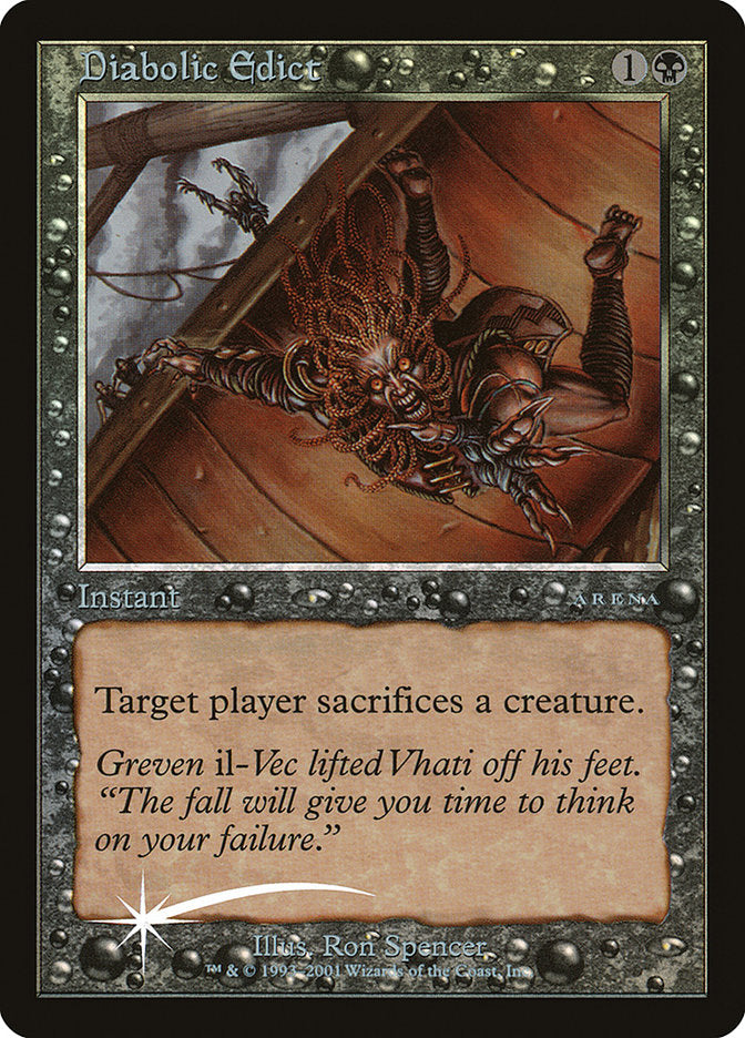 Diabolic Edict - Foil - Arena League Promo