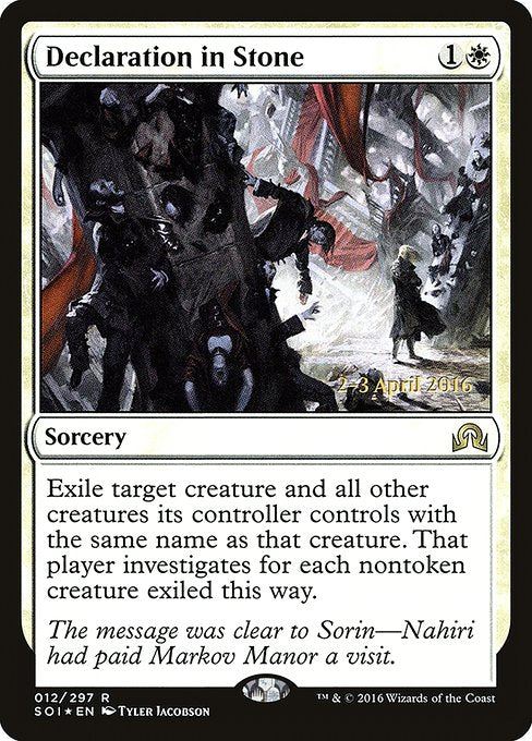 Declaration in Stone - Foil - Prerelease Promo
