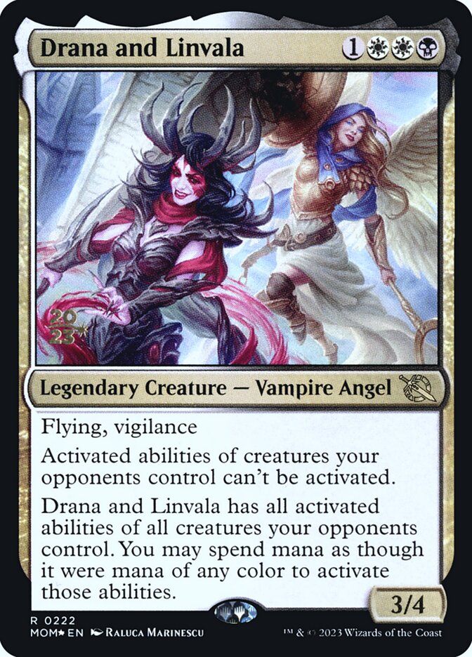 Drana and Linvala - Foil - Prerelease Promo