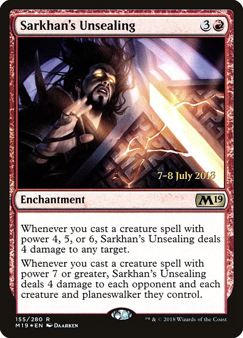 Sarkhan's Unsealing - Foil - Prerelease Promo