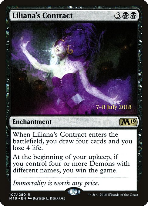 Liliana's Contract - Foil - Prerelease Promo