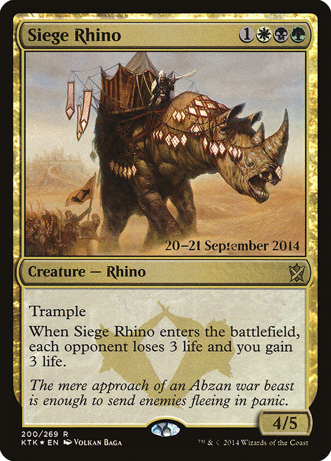 Siege Rhino - Foil - Prerelease Promo