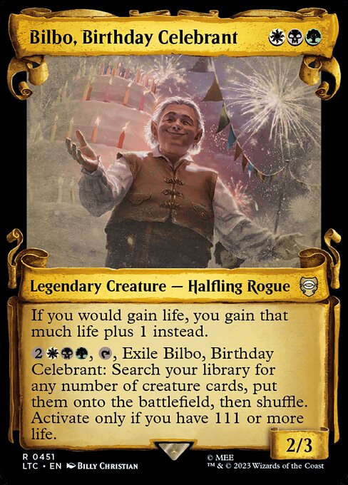 Bilbo, Birthday Celebrant - Silver Foil
