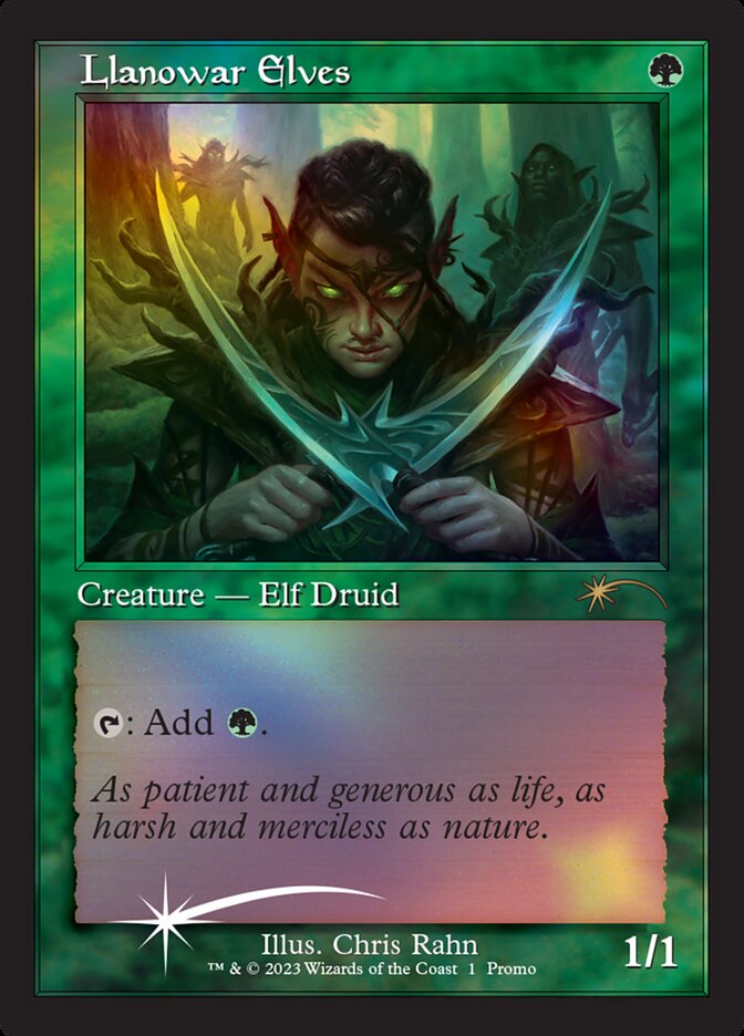 Llanowar Elves - Foil - Resale Promo