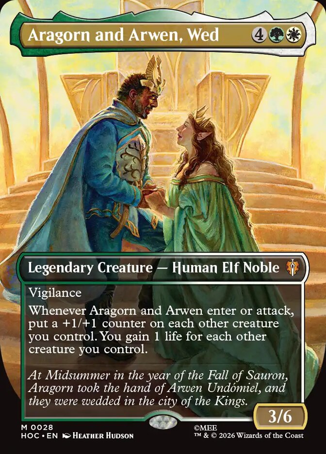 Aragorn and Arwen, Wed - Foil