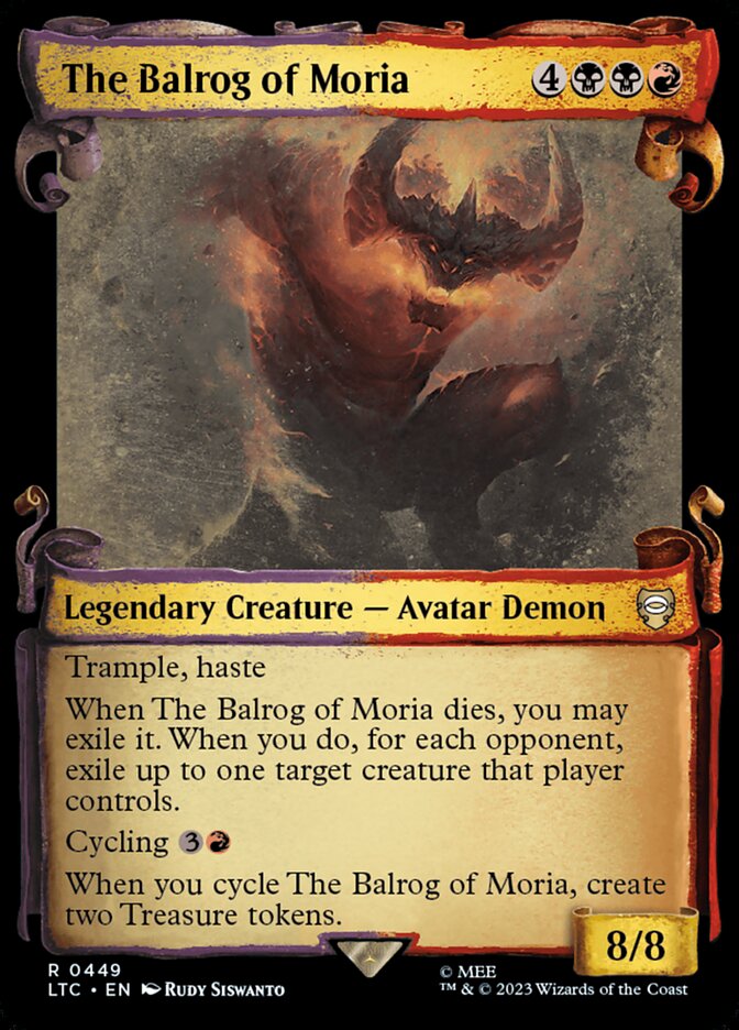 The Balrog of Moria - Silver Foil