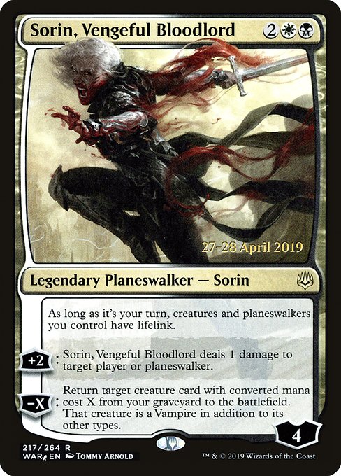 Sorin, Vengeful Bloodlord - Foil - Prerelease Promo