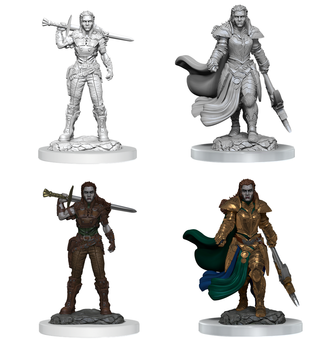 D&D Unpainted Minis - Orc Fighter (Female)