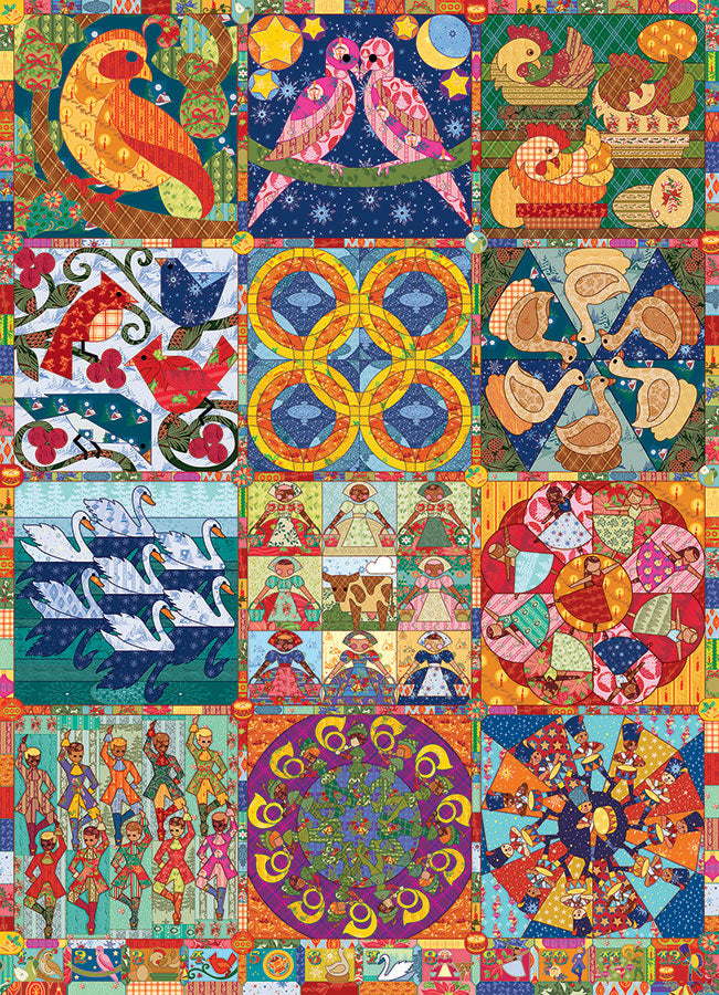 1000 - Twelve Days of Christmas Quilt