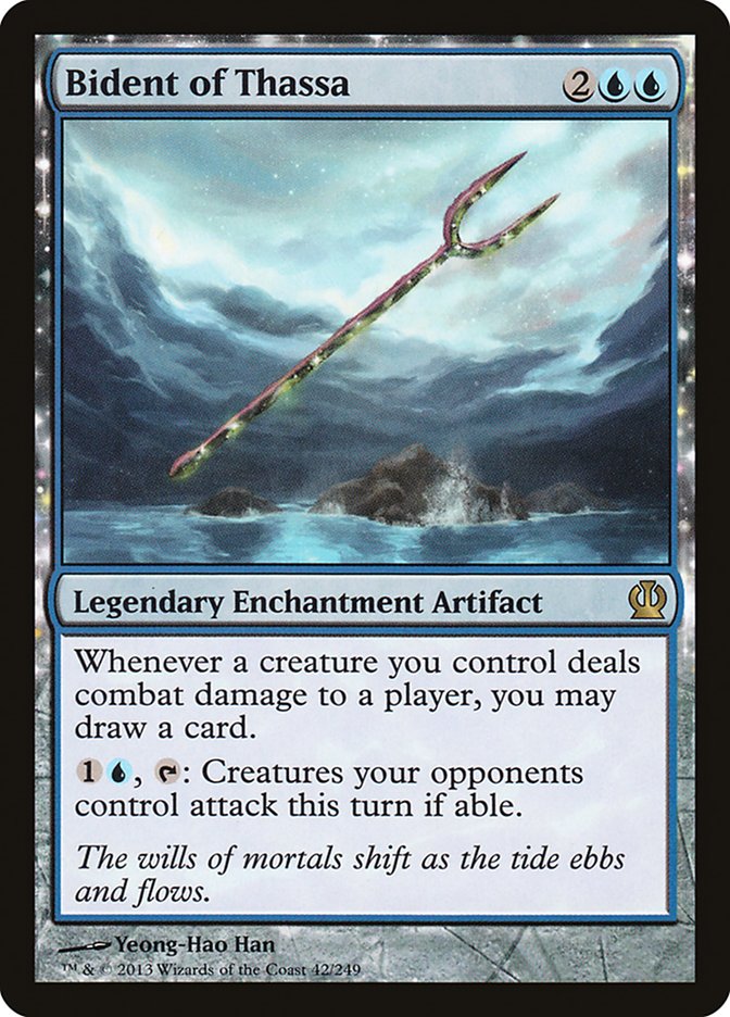 Bident of Thassa - Foil - Prerelease Promo
