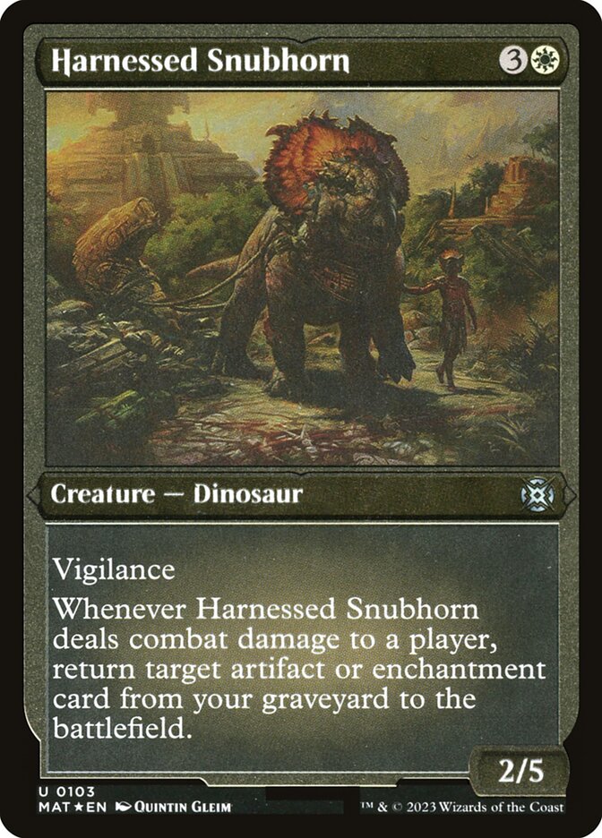 Harnessed Snubhorn - Foil Etched