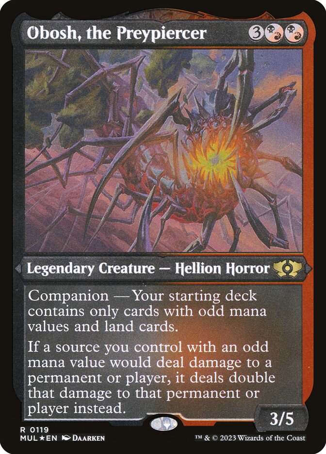 Obosh, the Preypiercer - Foil-Etched
