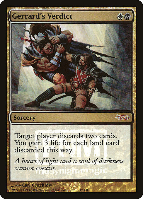 Gerrard's Verdict - Foil - FNM Promo
