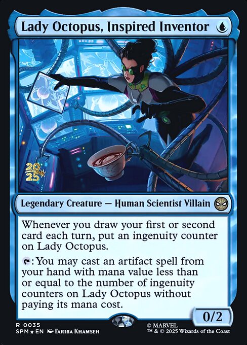 Lady Octopus, Inspired Inventor - Foil - Prerelease Promo