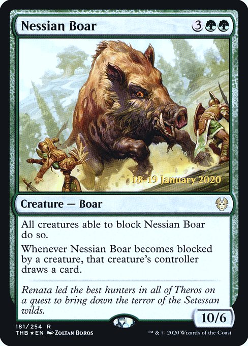 Nessian Boar - Foil - Prerelease Promo