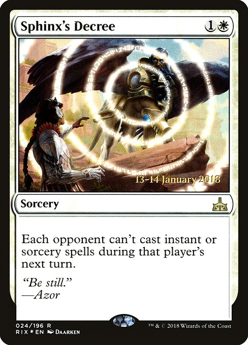 Sphinx's Decree - Foil - Prerelease Promo